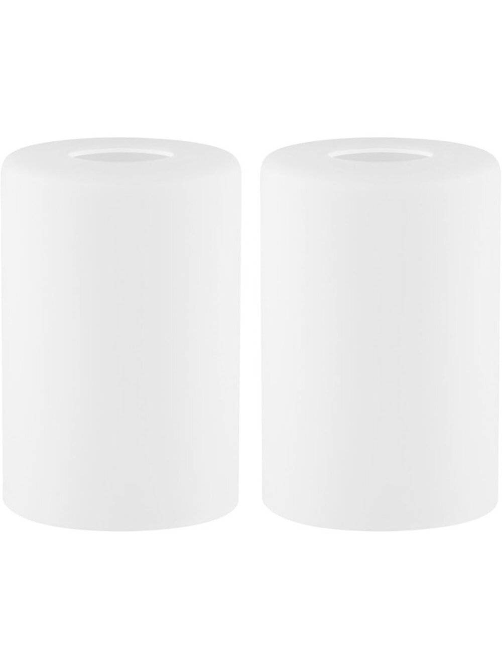 2 Pack Frosted Opal White Glass Lamp Shades - Cylinder Light Fixture Covers
